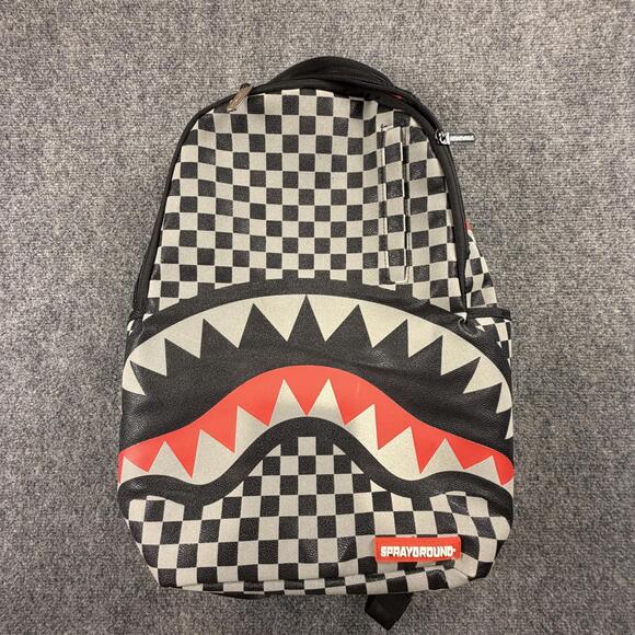 Sprayground‎ Limited Edition Checkered Shark Mouth Backpack
